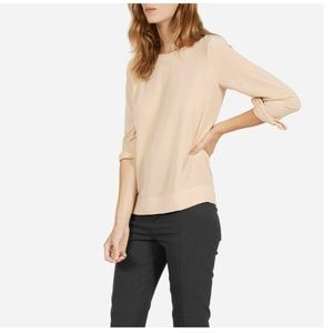 Everlane Silk Long-Sleeve Tee in Blush